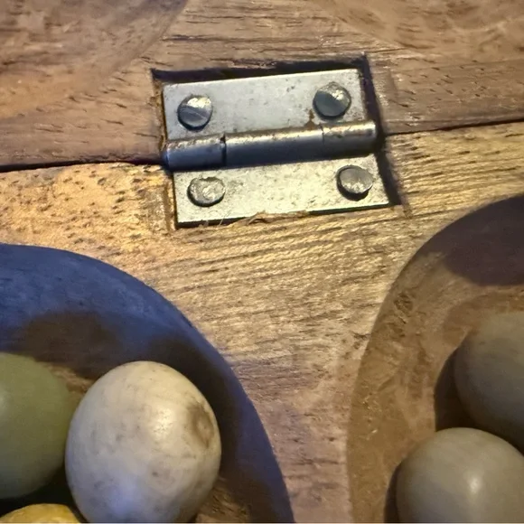 Vintage 1950shand carved mancala board game